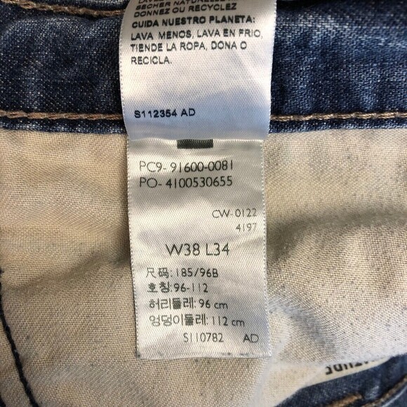 Levi Strauss Signature Carpenter Men's Pants W38 L34 100% Cotton Baggy 90s Style - Picture 10 of 12